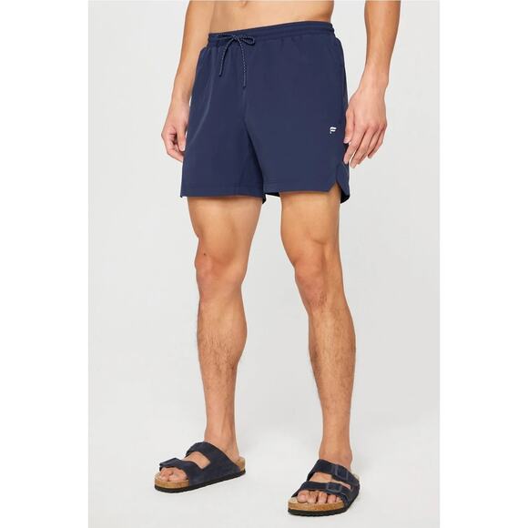 Fabletics Mens Size M Navy Blue Swim Trunks 5 in. - Picture 1 of 5